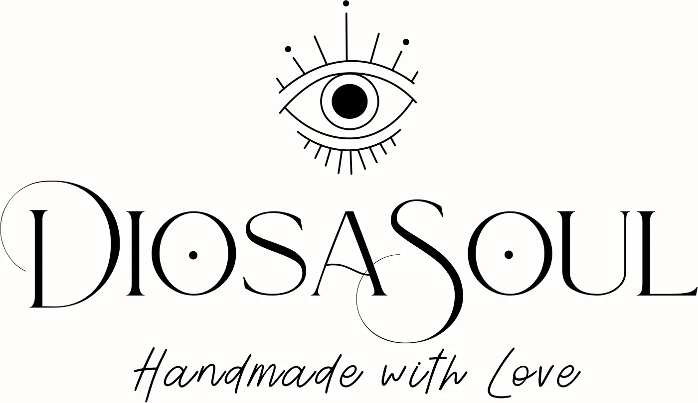 The Diosa Soul logo redrawn as sharp black vectors